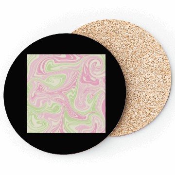 Discover Psychedelic Swirl Green Pink Pattern Coasters