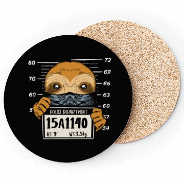 Discover Sloth Mugshot Coasters