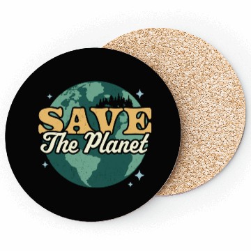 Discover Save The Planet Environmental Retro Vintage Earth Coasters