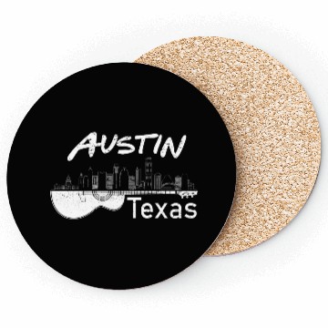 Discover Austin Texas Souvenir Guitar Music Lover Gift Men Coasters