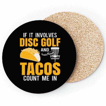 Discover Disc Golf Tacos Coasters