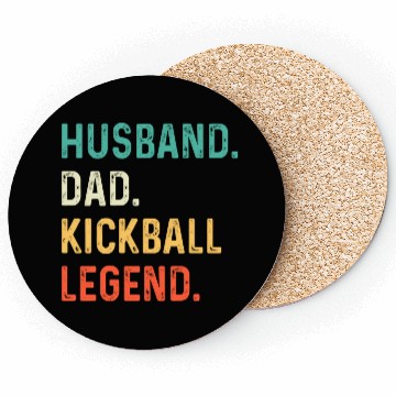 Discover Husband Dad Kickball Legend Coasters