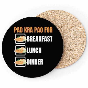 Discover Thai Food Lover Pad Kra Pao Thai Cuisine Coasters