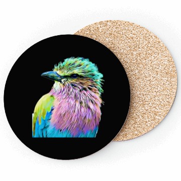 Discover Bird colored colorful bird lover Coasters