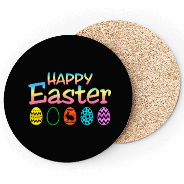 Discover Happy Easter Bunny Colorful Eggs Perfect For Coasters