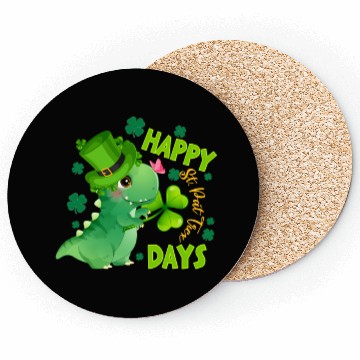 Discover St Patric Day Dinosaur Dino Saurus Irish Coasters