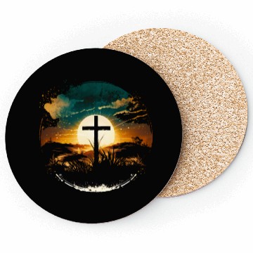 Discover Jesus Cross Painting Coasters