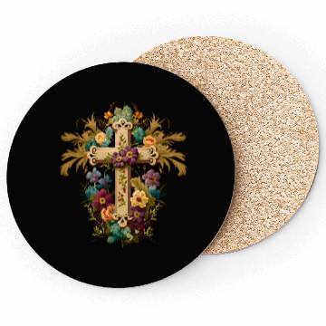 Discover Jesus Cross Painting Coasters