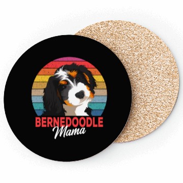 Discover Bernedoodle Mama Dog Mom Owner Coasters