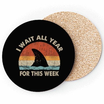 Discover I Wait All Year For This Week shark Lover Ocean Coasters