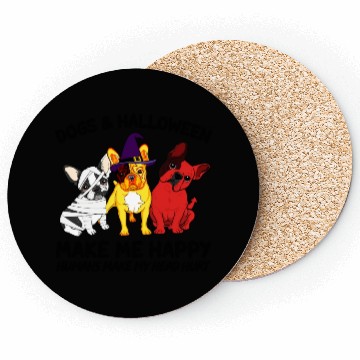Discover Frenchie Dog Halloween Dog Lover Coasters