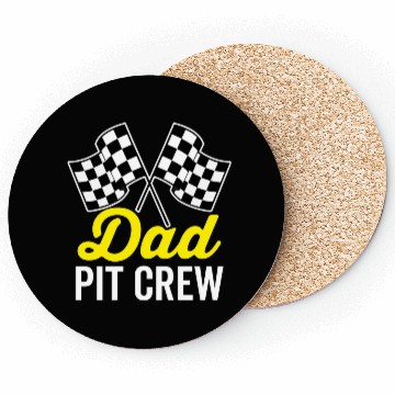 Discover Dad Pit Crew For Racing Party Costume Coasters