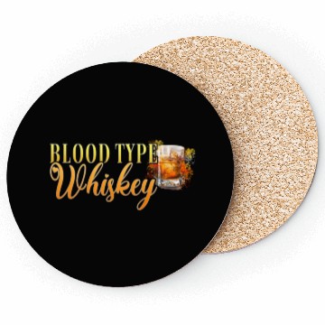 Discover Blood Type Whiskey Cocktail Bartender Coasters