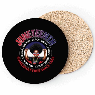 Discover Juneteenth Red White and Blue Power Coasters