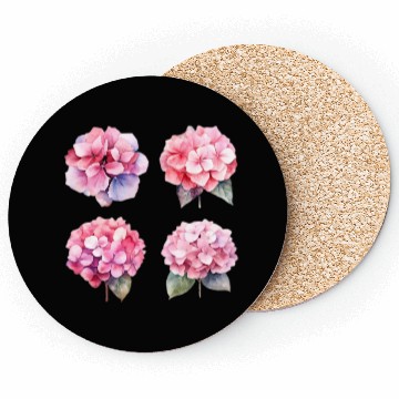 Discover clipart pink hydrangea watercolor flower w Coasters