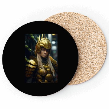 Discover Gilded Valor: The Empowered Warrior Coasters