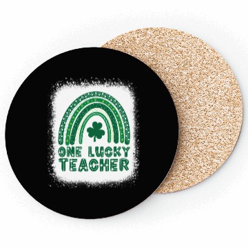 Discover One Lucky Teacher St Patrick'S Day Rainbow Coasters
