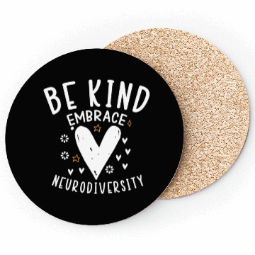 Discover be kind embrace neurodiversity Coasters