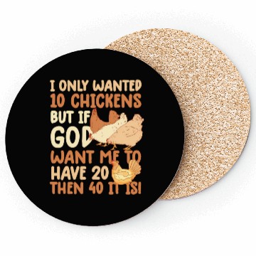 Discover Chicken I Only Wanted 10 Chicken Farmer Farm Coasters