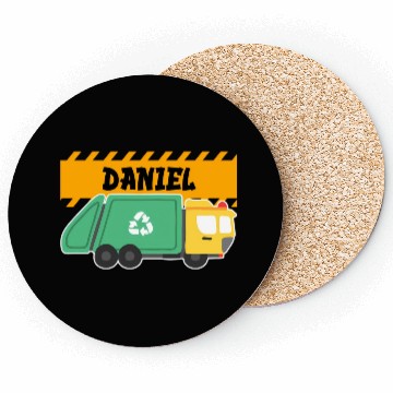 Discover Daniel Trash Truck For Collector Ecologist Garbage Coasters
