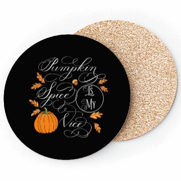 Discover Pumpkin Spice is My Vice Fall Autumn Leaves Coasters