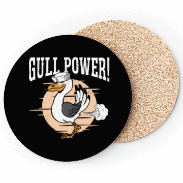Discover Gull Power Whirer Bird Seabird Seagull Coasters