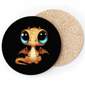 Discover Cute Baby Dragon Puppy Coasters