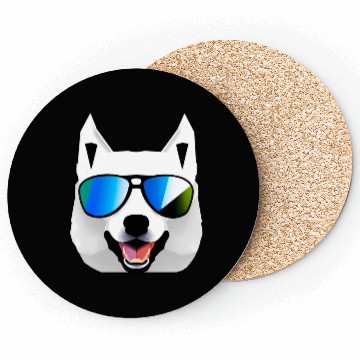 Discover Husky with Sunglasses Coasters