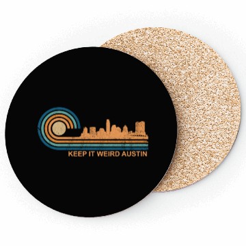 Discover Keep It Weird Austin Texas Skyline Retro Austinkee Coasters