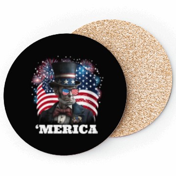 Discover Merica Lincoln Independence Day Party 4th July Coasters