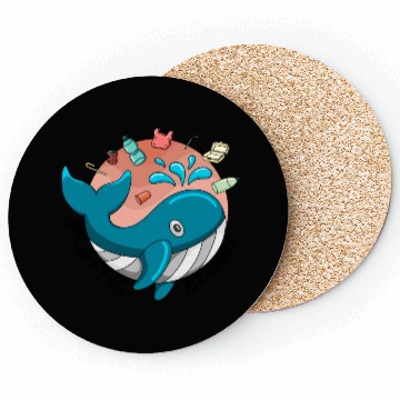 Discover Earth Day Plastic Blows Whale Lover Plastic Free Coasters
