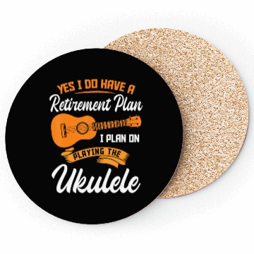 Discover Funny Retirement Ukulele Player Guitar Coasters