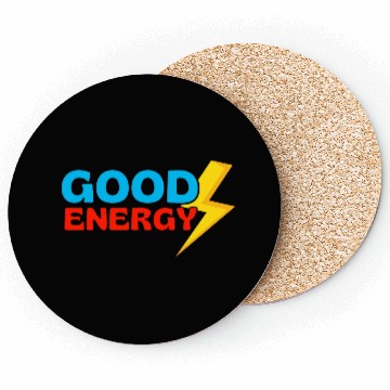 Discover GOOD ENERGY- Flash Of Lightning Yellow Coasters