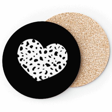 Discover Spotted Heart Dalmatian Coasters