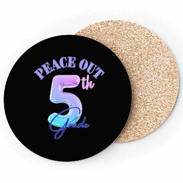 Discover Peace Out 5th Grade Retro Graduation Class Coasters