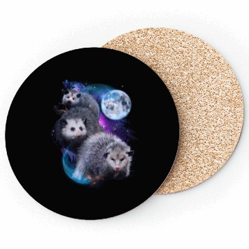 Discover 3 Moon Opossum Marsupial Rodent Opossum Novelty Coasters