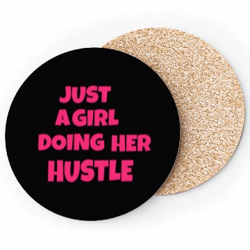 Discover Just a girl doing her hustle green Coasters