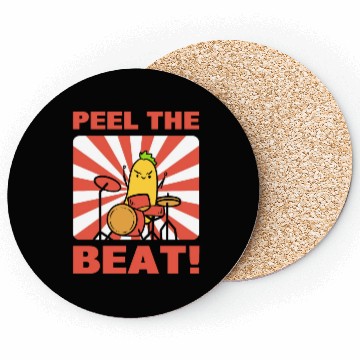 Discover Banana Puns Drummer Coasters