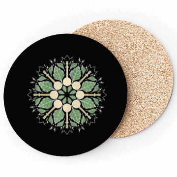 Discover Banjo Mandala Bluegrass Mindfulness & Nature Coasters