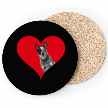 Discover Heart Shape Australian Cattle Dog'S Day Coasters