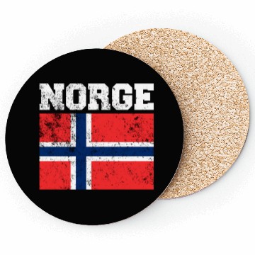 Discover Norge Flag Norwegian Flag Coasters