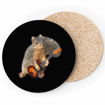 Discover Squirrel Playing Guitar Coasters