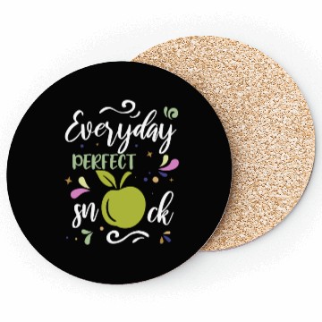 Discover Everyday Perfect Snack Apple Fruit Quote Coasters