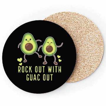 Discover Rock Out With Guac Out Avocado Lover Coasters