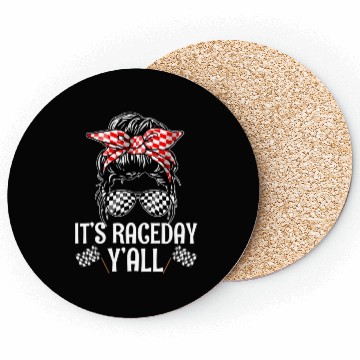 Discover It'S Race Day Y'All Checkered Flag Racing Messy Coasters