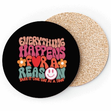 Discover Everything Happen For A Reason Aesthetic Coasters
