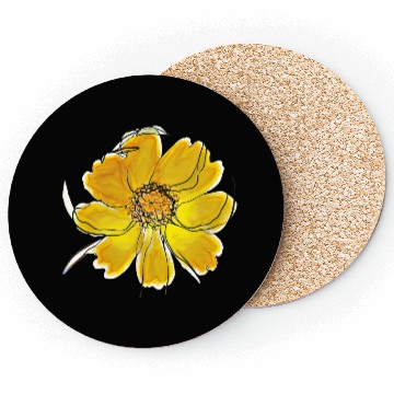 Discover Radiant Yellow Blossom Flower Coasters