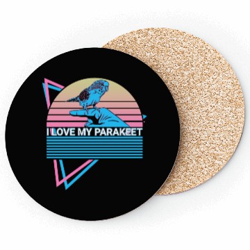 Discover Budgie Parakeet Retro Coasters