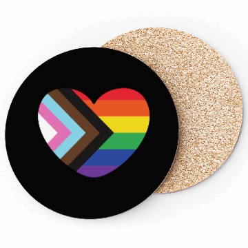 Discover Pride Rainbow Heart Coasters