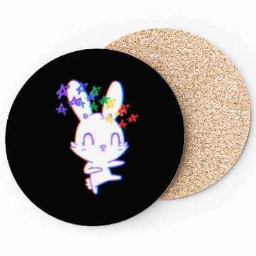 Discover Pride Rainbow Bunny Coasters